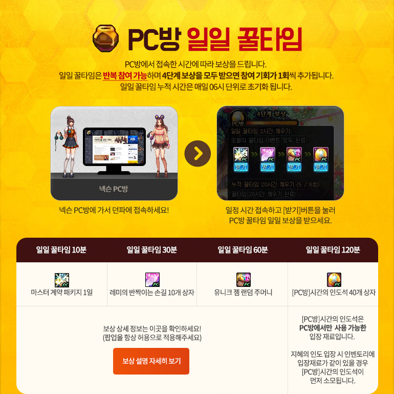 PC방 일일 꿀타임